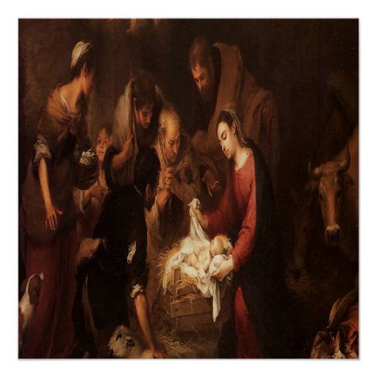 Poster Les bergers de la Nativité 1668 (Devant)