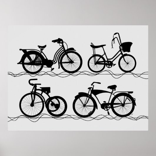 Poster Les Bicyclettes (Devant)