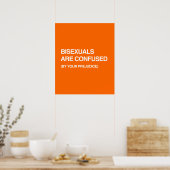 POSTER LES BISEXUALS SONT CONFONDUS PAR VOTRE PRÉJUDICE (Cuisine)