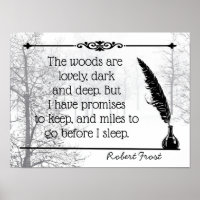 Les Bois sont charmants, foncés et profonds citati