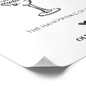 Poster Les Boissons Sont Sur Nous Mariage Bar Script Sign (Coin)