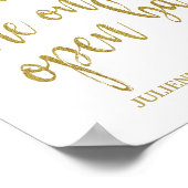 Poster Les boissons sont sur nous ! Panneau Mariage Parti (Coin)