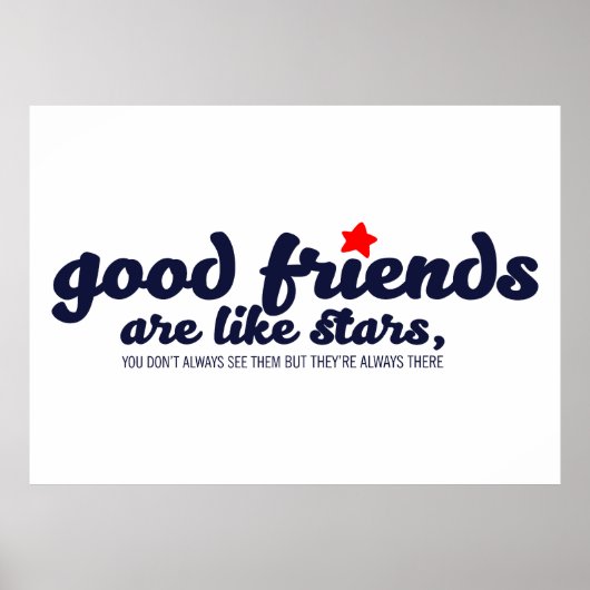 Poster Les bons amis sont comme les étoiles (Devant)
