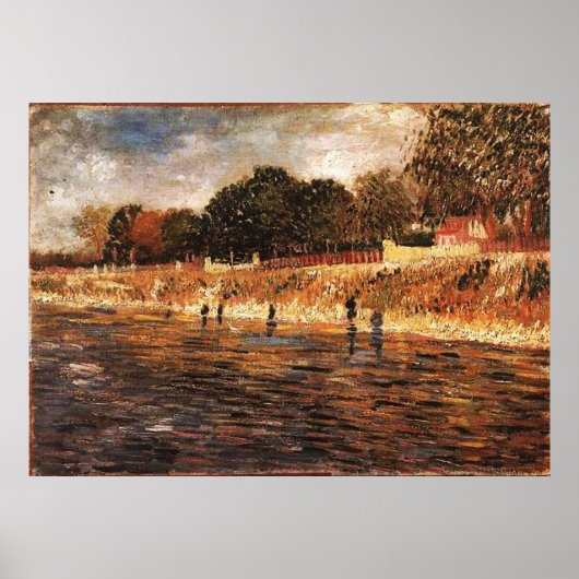 Poster Les bords de Seine, Van Gogh (Devant)