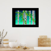 Poster Les bouleaux, l'affiche (Cuisine)