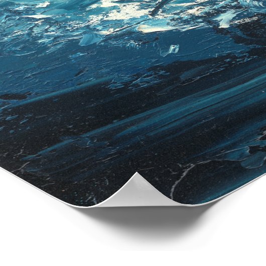 Poster Les Breaks - Paysage Abstrait bleu (Coin)