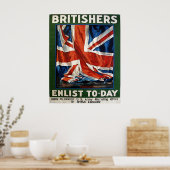 Poster Les Britanniques s'enrôlent aujourd'hui (Cuisine)