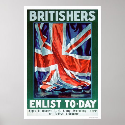 Poster Les Britanniques s'enrôlent aujourd'hui (US02116) (Devant)