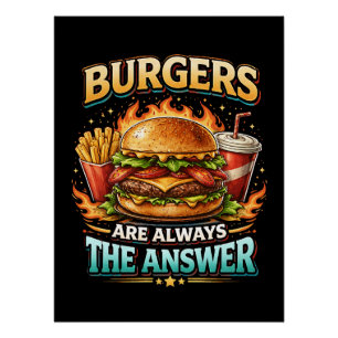 Poster Les burgers sont toujours la réponse