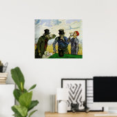 Poster Les buveurs de Vincent van Gogh (Bureau à domicile)