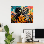 Poster Les Bystanders – Le Lézard et Le Cactus (Bureau à domicile)