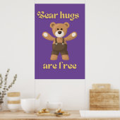 Poster Les câlins d'ours sont gratuits (Cuisine)