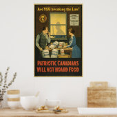 Poster Les Canadiens n'achèteront pas de nourriture sur l (Cuisine)