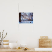Poster Les Canards Se Rassemblent Autour D'Un Étang Conge (Cuisine)