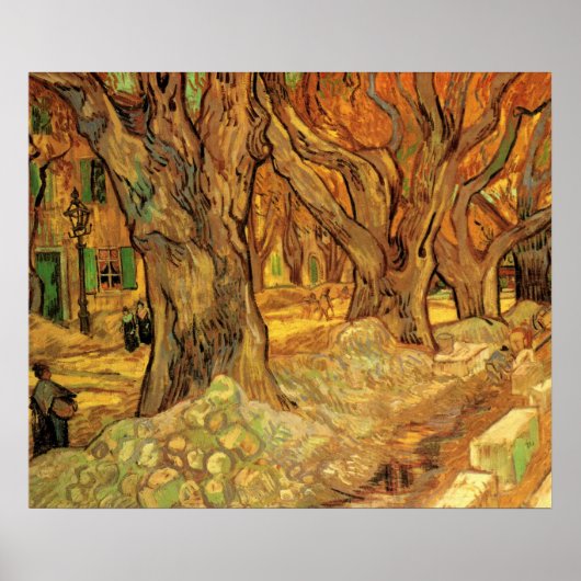Poster Les Cantonniers par Vincent van Gogh (Devant)