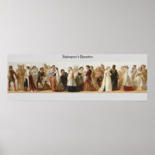 Poster Les caractères de Shakespeare