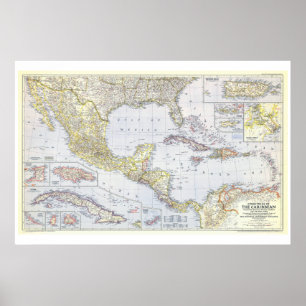 Poster " Les Caraïbes : 1947 Et Pays MAP ...