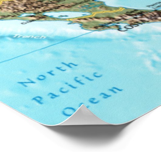 Poster Les Caraïbes (carte) (Coin)