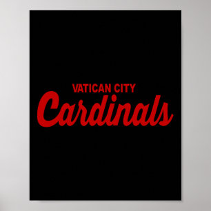 Poster Les cardinaux de la Cité du Vatican Funky Catholiq