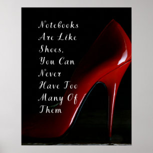 Poster Les Carnets de talons rouges sont comme des chauss