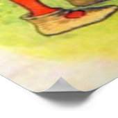 Poster Les cartes à jouer Peinture Rose couleur complète (Coin)