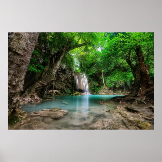 Poster Les cascades | Kanchanaburi, Thaïlande (Devant)