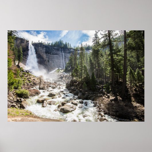 Poster Les cascades | Nevada Fall, Yosemite, CA (Devant)