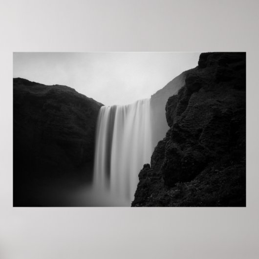 Poster Les cascades | Skogafoss Cascade, Islande (Devant)