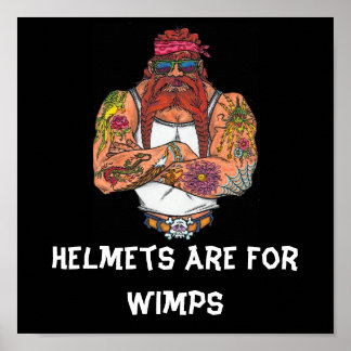 Poster Les Casques Sont Pour Les Wimps