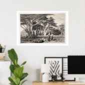 Poster Les Cèdres du Liban, gravés par Freeman (sépia (Bureau à domicile)