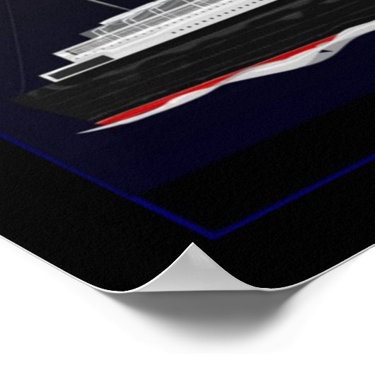 Poster Les célèbres Ocean Liners (Coin)