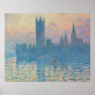 Poster Les Chambres du Parlement, coucher du soleil (1903
