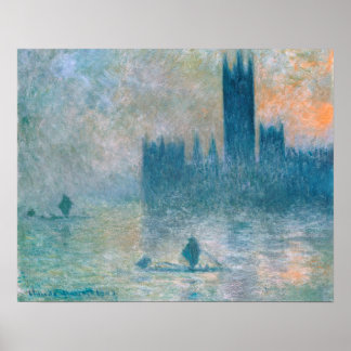 Poster Les Chambres du Parlement (Effet du brouillard)