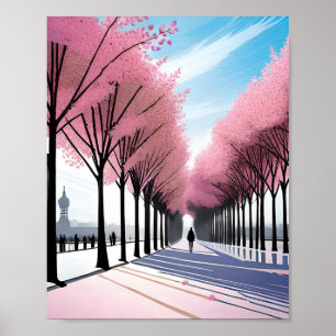 Poster Les Champs-Élysées fleuris