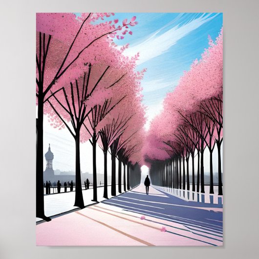 Poster Les Champs-Élysées fleuris (Devant)
