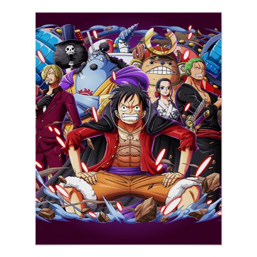 Poster Les Chapeaux de Paille de Wano One Piece (Devant)