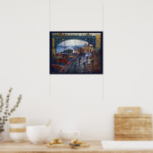 Poster Les Charbonniers par Claude Monet (Cuisine)