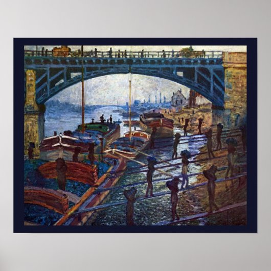 Poster Les Charbonniers par Claude Monet (Devant)
