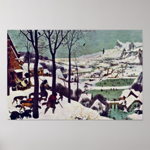 Poster Les chasseurs dans la neige, par Bruegel D. Ä.