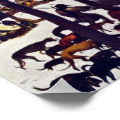 Poster Les Chasseurs Dans La Neige, Par Bruegel D. Ä. Pie (Coin)