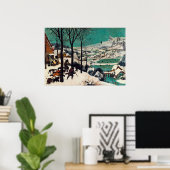 Poster Les chasseurs dans la neige par Pieter Brueghel (Bureau à domicile)