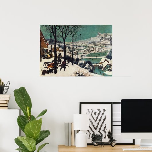 Poster Les chasseurs dans la neige par Pieter Brueghel (Bureau à domicile)