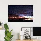 Poster Les chasseurs de canards témoignent du lever du so (Bureau à domicile)