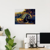 Poster Les chasseurs de lapins Thomas Hewes Hinckley 1850 (Bureau à domicile)