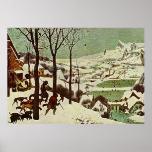 Poster Les chasseurs de Pieter Bruegel dans la neige - 15