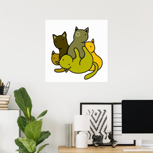 Poster Les chatons d'olive (Bureau à domicile)