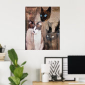 Poster Les chats (Bureau à domicile)