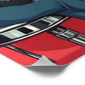 Poster Les chats adolescents du milieu du siècle en dîner (Coin)