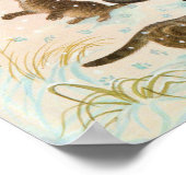 Poster Les chats dans la peinture à la neige (Coin)