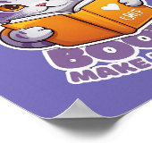 Poster Les chats et les livres me rendent heureux (Coin)